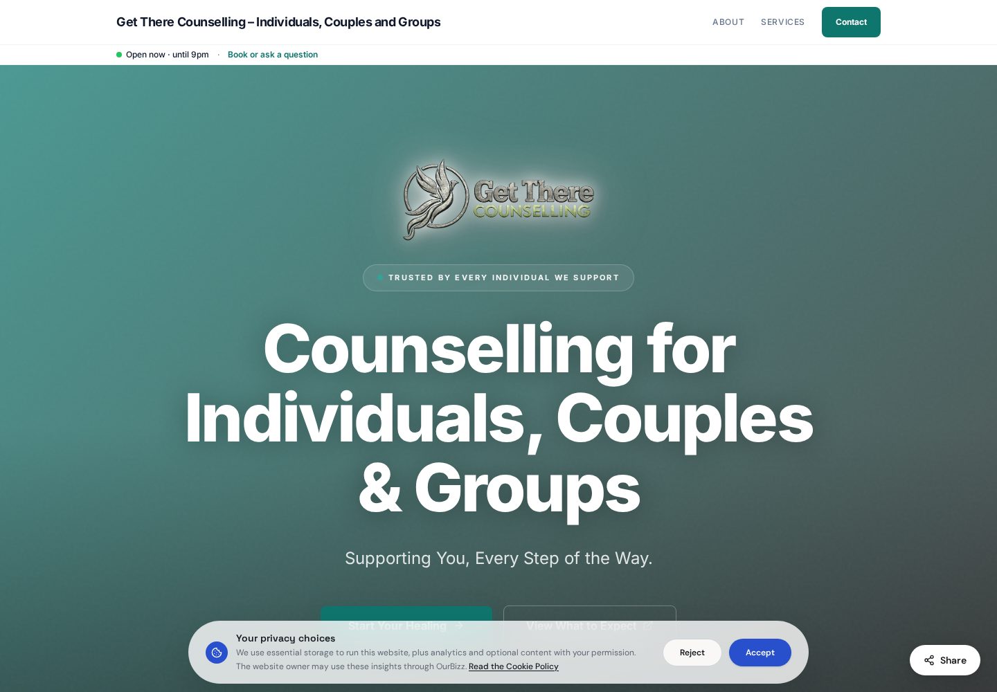 Get There Counselling website